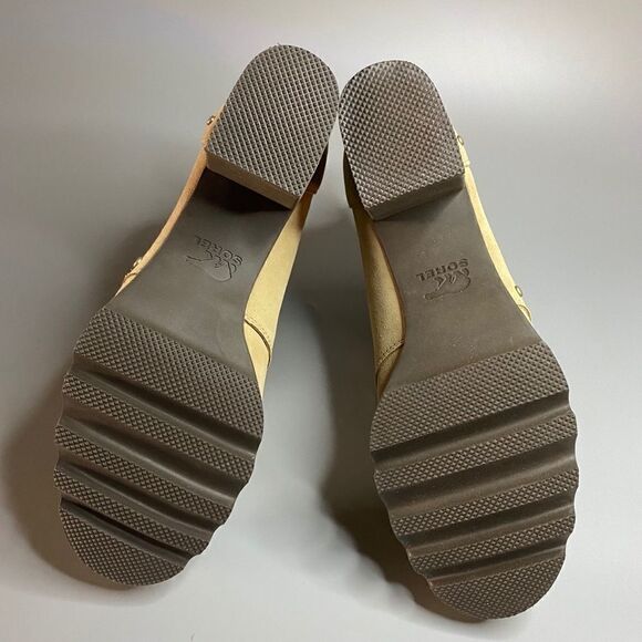Sorel Addington Chelsea Block Heel Ankle Boots Sandy Tan Kettle 9.5 - Picture 5 of 6